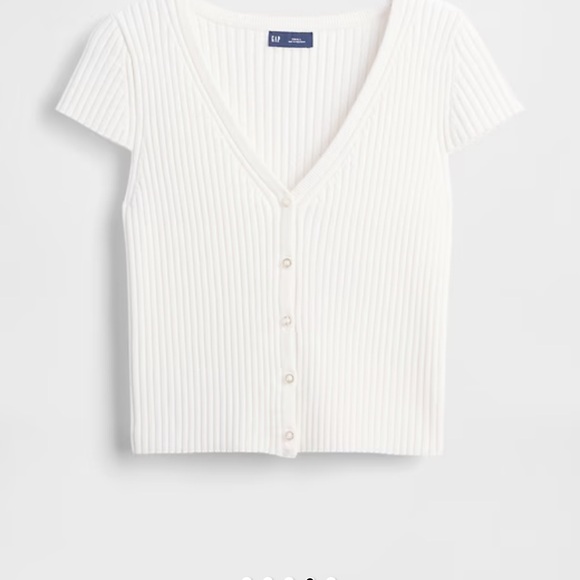 NWOT Gap Cropped Rib Cardigan - Picture 4 of 7